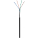 CAT6 SF/UTP 305m udendørs kabel på en rulle fleksibel sort CCA