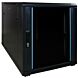 12U mini serverskab med glaslåge 600x1000x720mm (BxDxH)