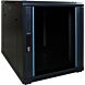 12U mini serverskab med glaslåge 600x600x720mm (BxDxH)