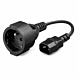 Strømkabel AC stik til C14 Type E 0,15 m adapter - Jordet