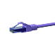 UTP CAT6a patchkabel 1m lilla - 100% kobber