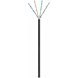 CAT6 U/UTP 50m udendørs kabel på en rulle fleksibel sort CCA