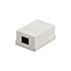 CAT5e UTP 1 port overflademonteret boks, elfenben