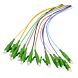 OS2 fiberoptisk pigtail farvet sæt LC-APC - 12 stk