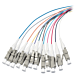 OS2 fiberoptisk pigtail farvet sæt LC - 12 stk