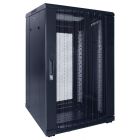 18U serverskab med perforeret låge 600x600x1000mm (BxDxH)