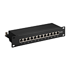10 tommer CAT6a STP patchpanel - 12 porte