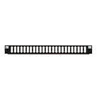 Front LC/SC 24 port sort quad/duplex velegnet til universal fiberoptisk bakke
