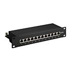 10 tommer CAT6a STP patchpanel - 12 porte