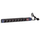 19 tommer 8-vejs strømskinne med kontakt