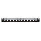 Front LC/SC 12 port sort duplex/simplex, velegnet til universal fiberoptisk bakke