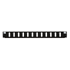 Front LC/SC 12 port sort quad/duplex velegnet til universal fiberoptisk bakke