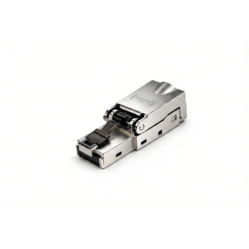 DANICOM S/FTP CAT6A Værktøjsfri RJ45 Connector - til stiv kerne