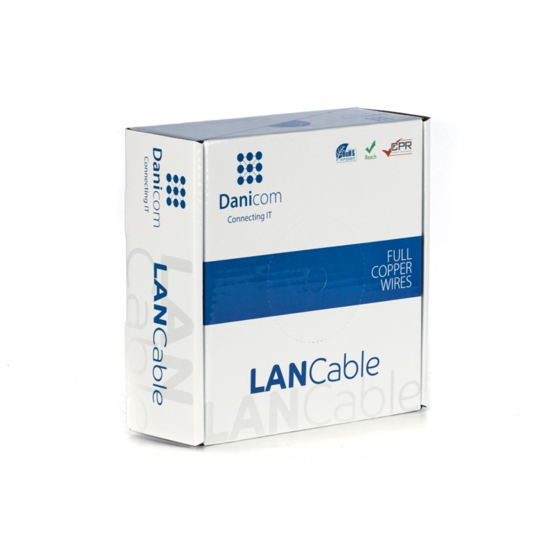 DANICOM CAT6 UTP 50m kabel på rulle - LSZH (Eca)