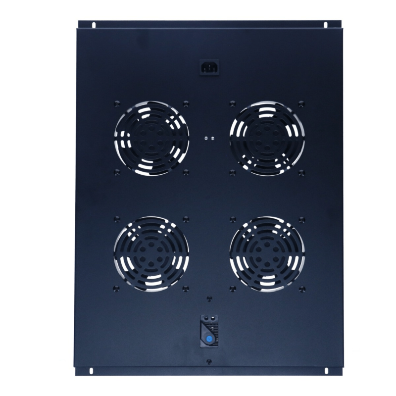 Ventilatorpakke med 4 ventilatorer og termostat, egnet til 800 mm dybe stående server skabe