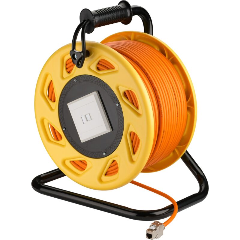 CAT7 S/FTP-kabelrulle med CAT6a Keystone-stik - RJ45 - 90 meter