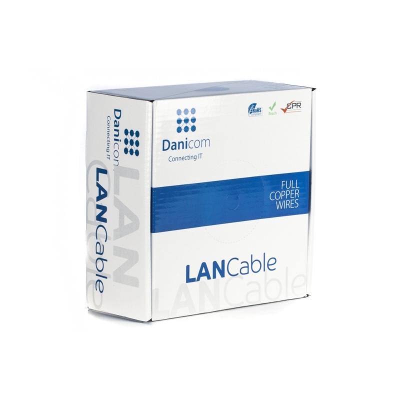 DANICOM CAT6 UTP 100m kabel på rulle - LSZH (Dca)