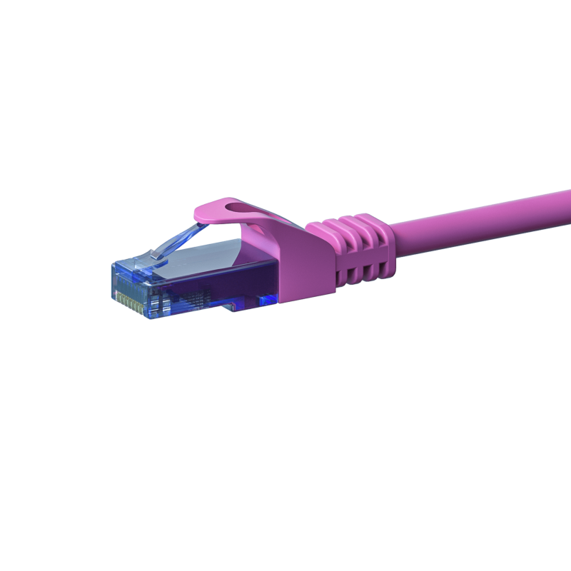 UTP CAT6a patchkabel 2m pink - 100% kobber