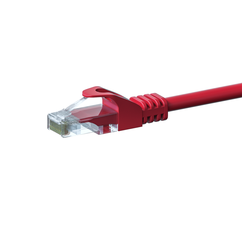 UTP CAT5e patchkabel 0,50m rød - 100% kobber