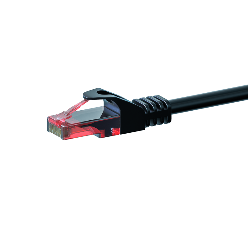 UTP CAT6 patchkabel 0,15m sort - 100% kobber