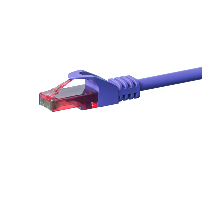 UTP CAT6 patchkabel 15m lilla - 100% kobber