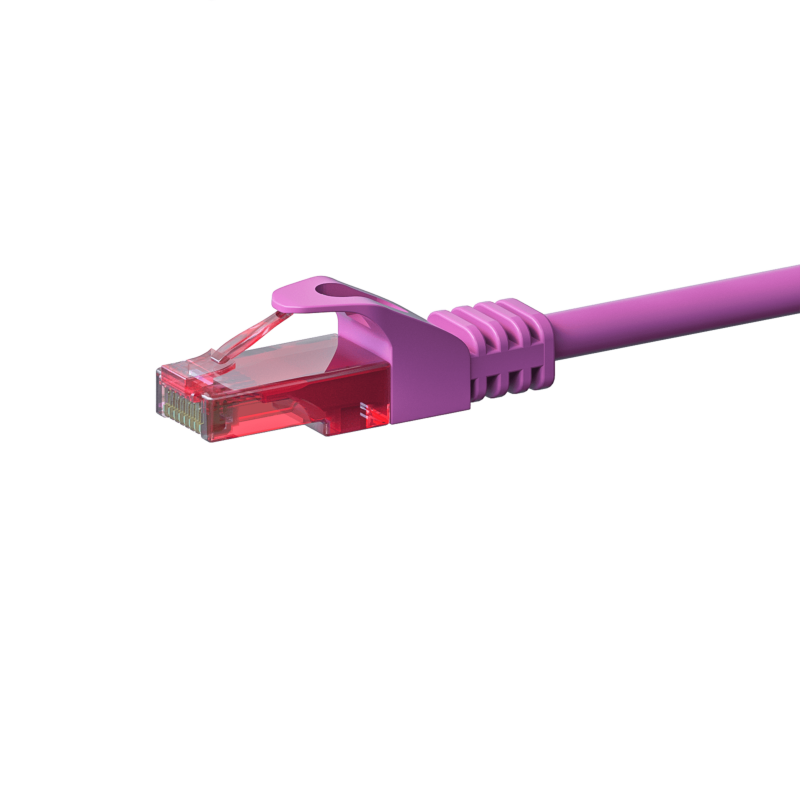 UTP CAT6 patchkabel 3m pink - 100% kobber