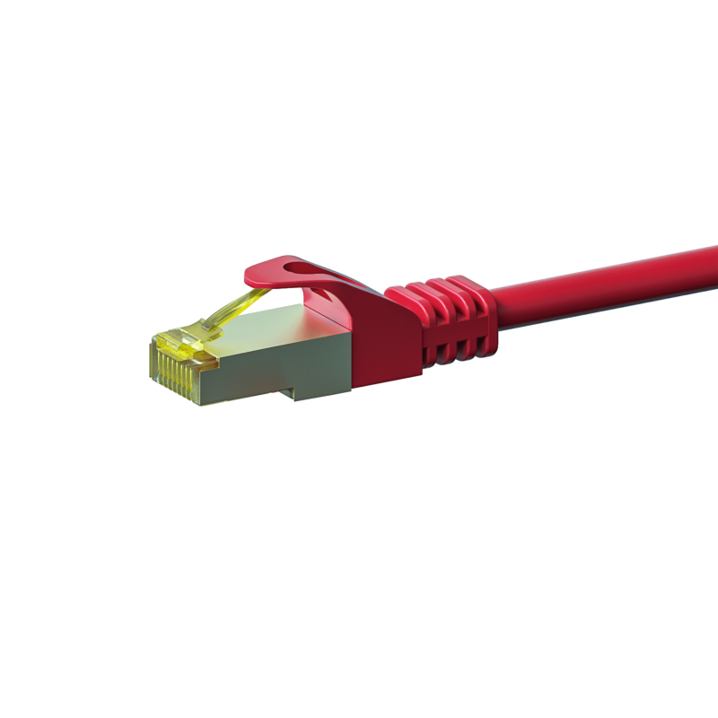 Cat7 S/FTP (PIMF) patchkabel 0,25m rødt