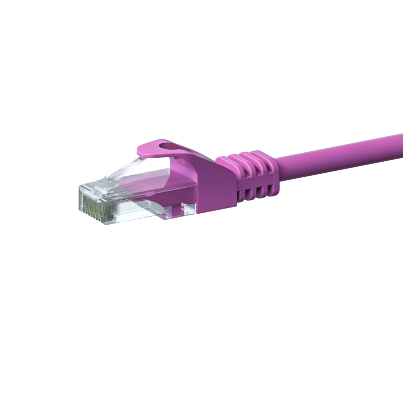 CAT6 UTP patch kabel 0,25m pink - CCA