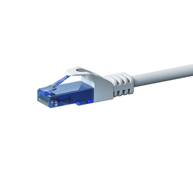 UTP CAT6a patchkabel 0,15m hvid - 100% kobber