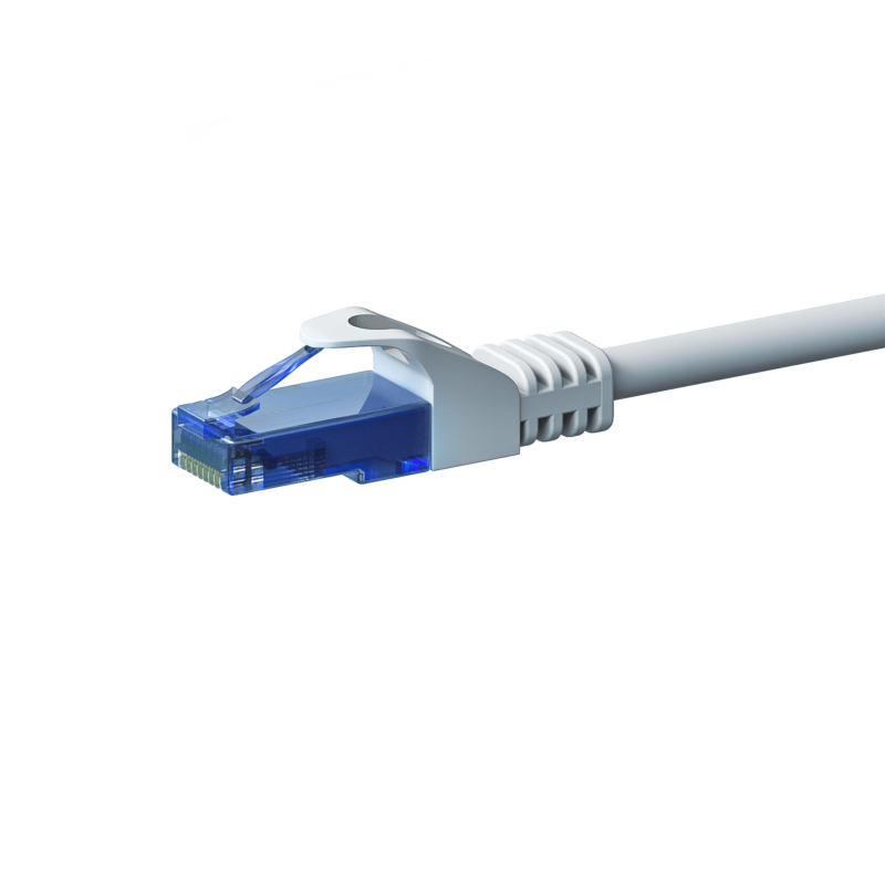 UTP CAT6a patchkabel 1m hvid - 100% kobber
