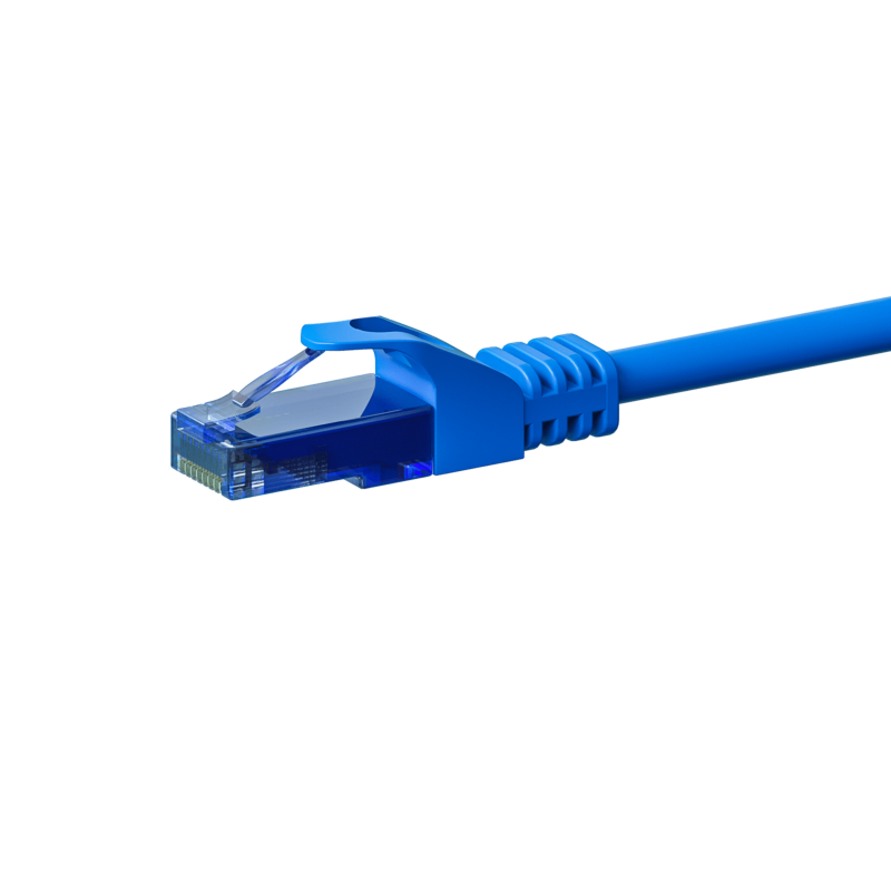 UTP CAT6a patchkabel 10m blå - 100% kobber