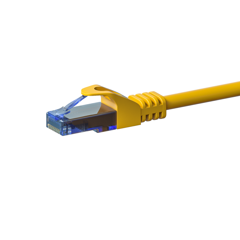 UTP CAT6a patchkabel 7,50m gul - 100% kobber