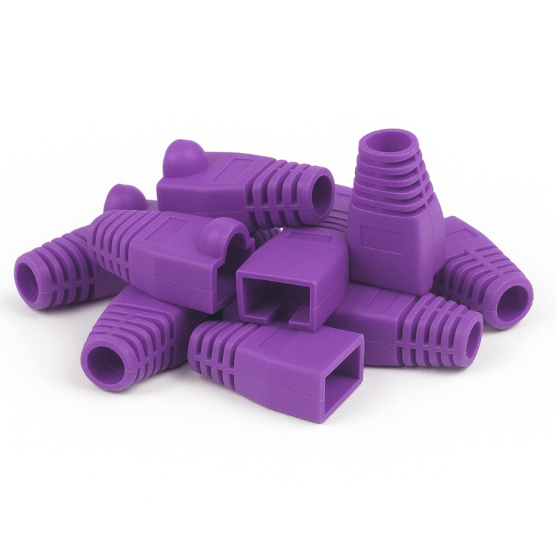 DANICOM RJ45 Kabelgennemføring Lilla - 10 stk
