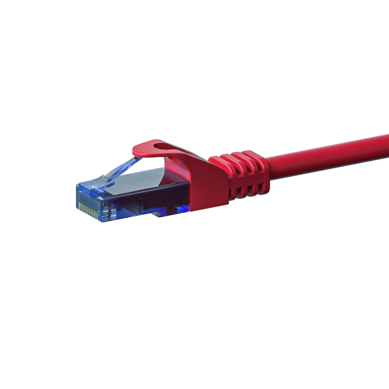 UTP CAT6a patchkabel 5m rød - 100% kobber