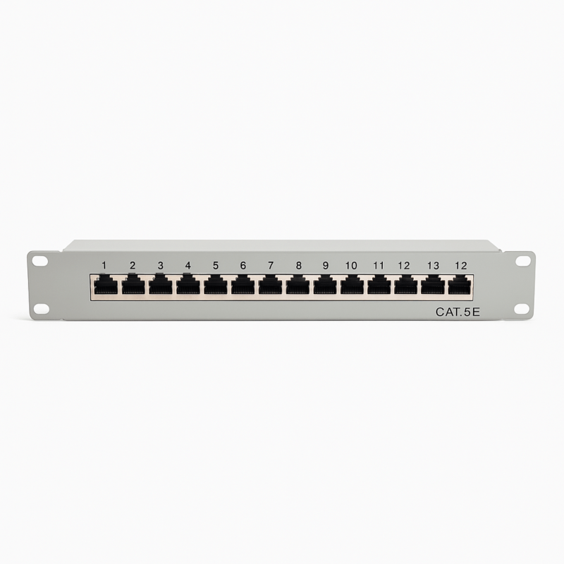 Cat5 10 tommer 12 port STP patch panel