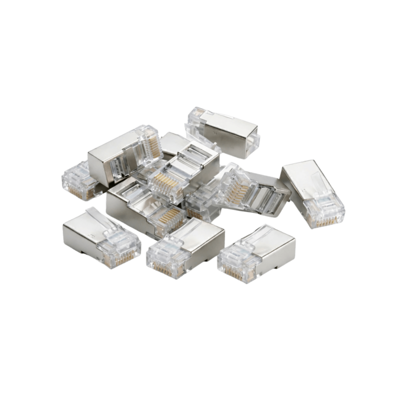 DANICOM FTP CAT6 RJ45 Stik - til stiv kerne - 10 stk
