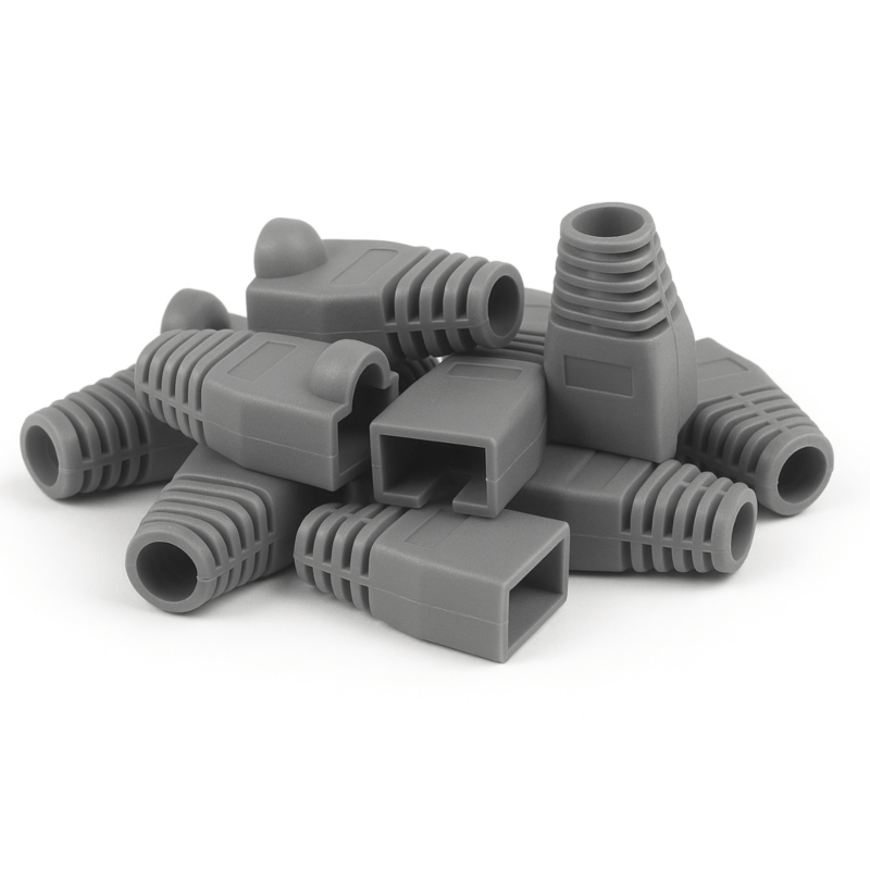 DANICOM RJ45 kabelbeskytter grå stor - 10 stk