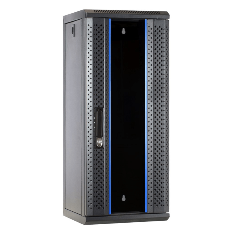 10 tommer 15U serverskab med glaslåge 312x310x752mm (BxDxH)