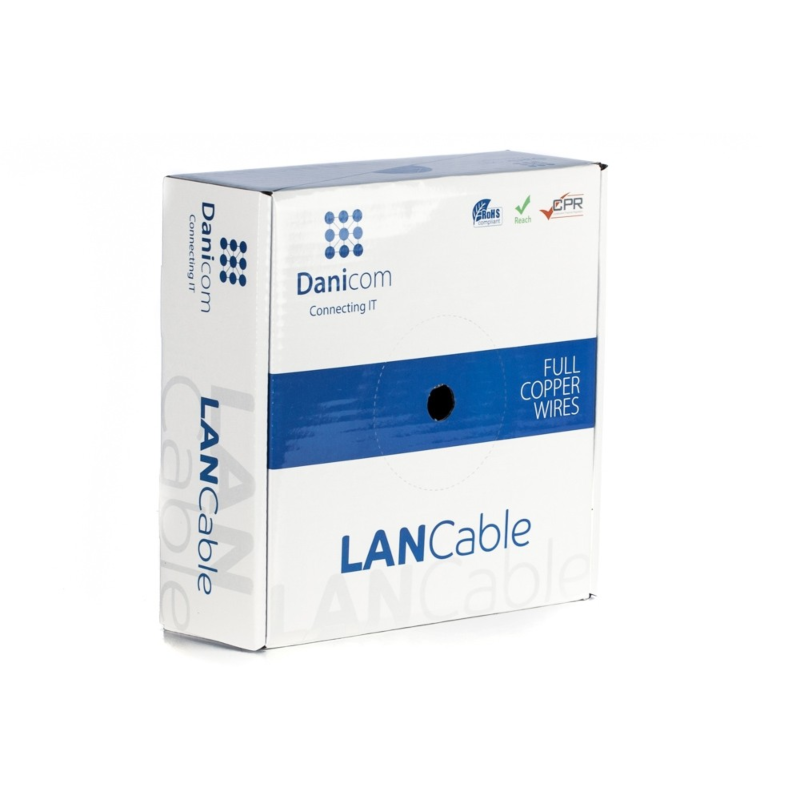 DANICOM CAT6 FTP 50m kabel på rulle - LSZH (Dca)