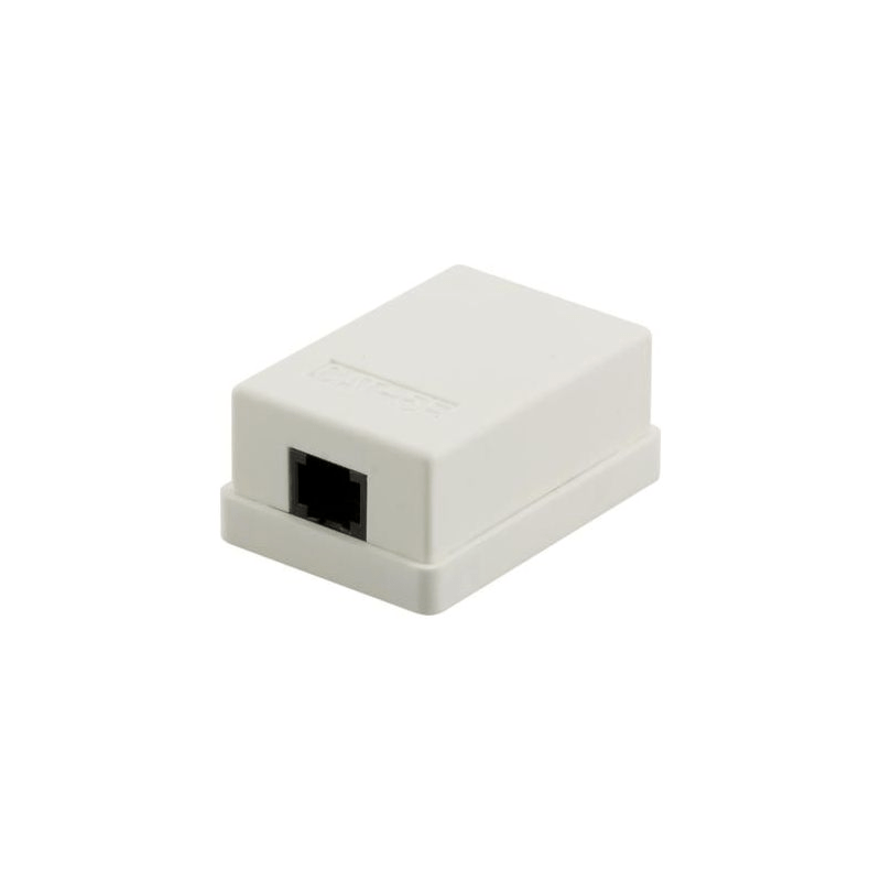 CAT5e UTP 1 port overflademonteret boks, elfenben