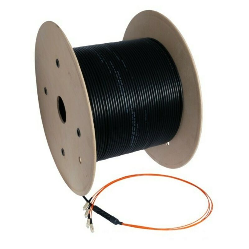 OS2 custom fiberoptisk kabel 8 fibre inkl. stik