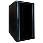 22U serverskab med glaslåge 600x800x1200mm (BxDxH)