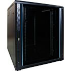 18U serverskab med glaslåge 800x1000x1000mm (BxDxH)