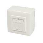 CAT6a UTP / STP overflademonteret boks, elfenben