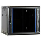 9U vægskab usamlet med glaslåge 600x450x500mm (BxDxH)