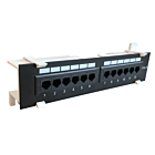 CAT6 UTP vægmonteret patchpanel - 12 porte