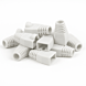 DANICOM RJ45 Kabelgennemføring Hvid - 10 stk