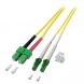 OS2 duplex fiberoptisk kabel LC/APC-SC/APC 20m