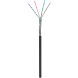CAT6 S/FTP 50m udendørs kabel på en rulle fleksibel sort CCA