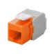 CAT6a UTP Keystone Connector - Værktøjsløs - Orange